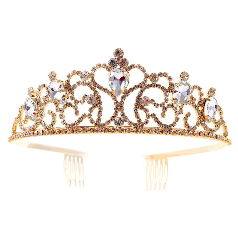 Gold stone tiara